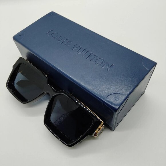 Authentic Louis Vuitton Sunglasses Z1165E Men's Black mn549-120825 - Picture 2 of 9